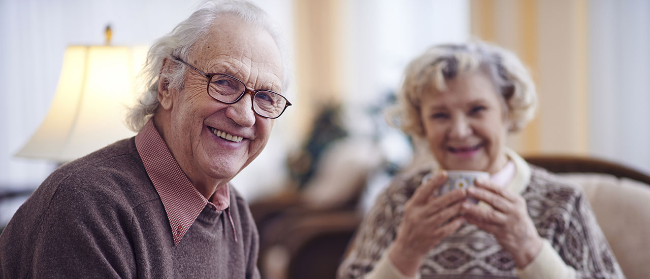 mature couple smiling